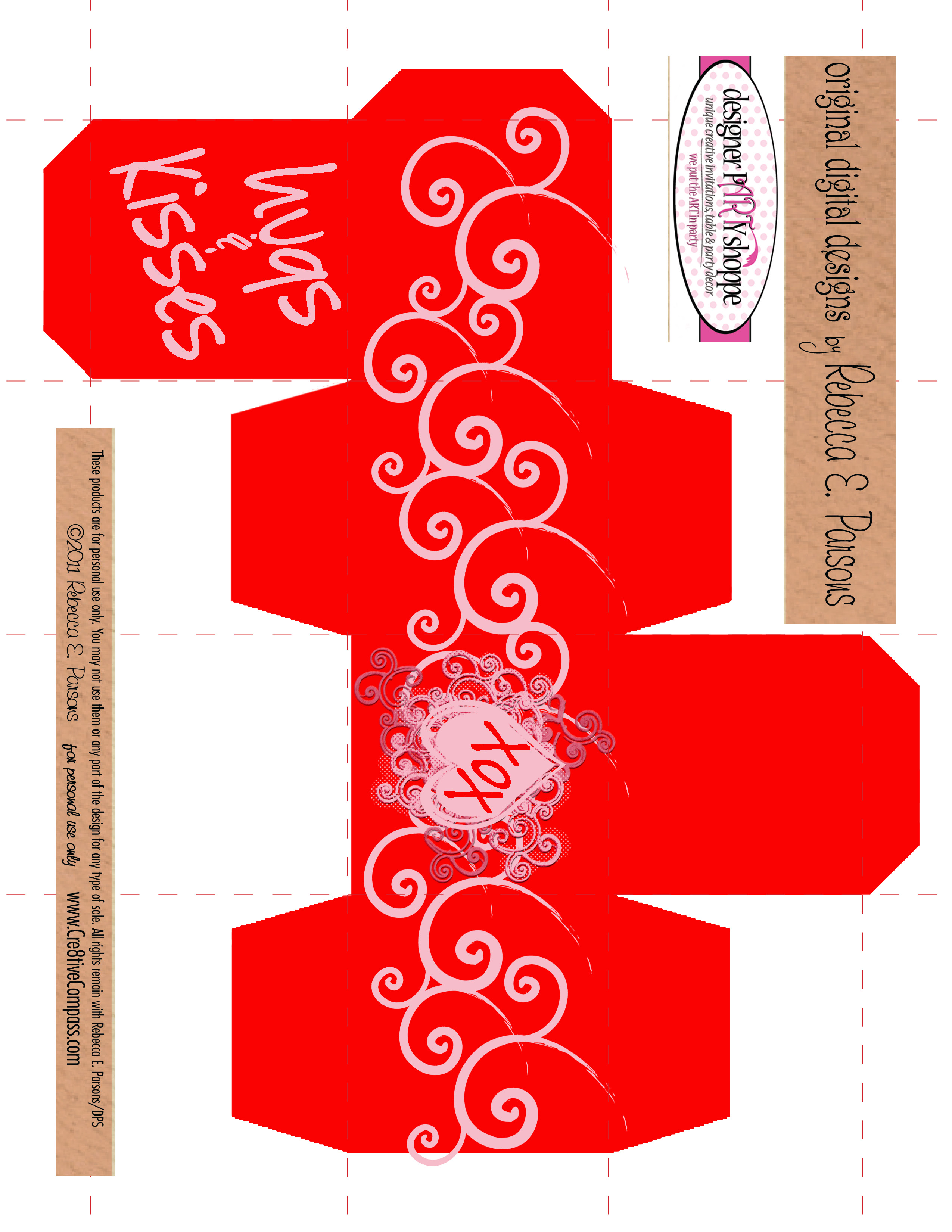 love stencil valentine gift box template diy valentine candy